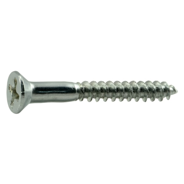 Midwest Fastener Wood Screw, #9, 1-1/2 in, Zinc Plated Steel Flat Head Phillips Drive, 100 PK 02569 - main